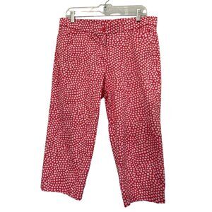 Coral Bay Pink & White Print Capri’s, Size 12